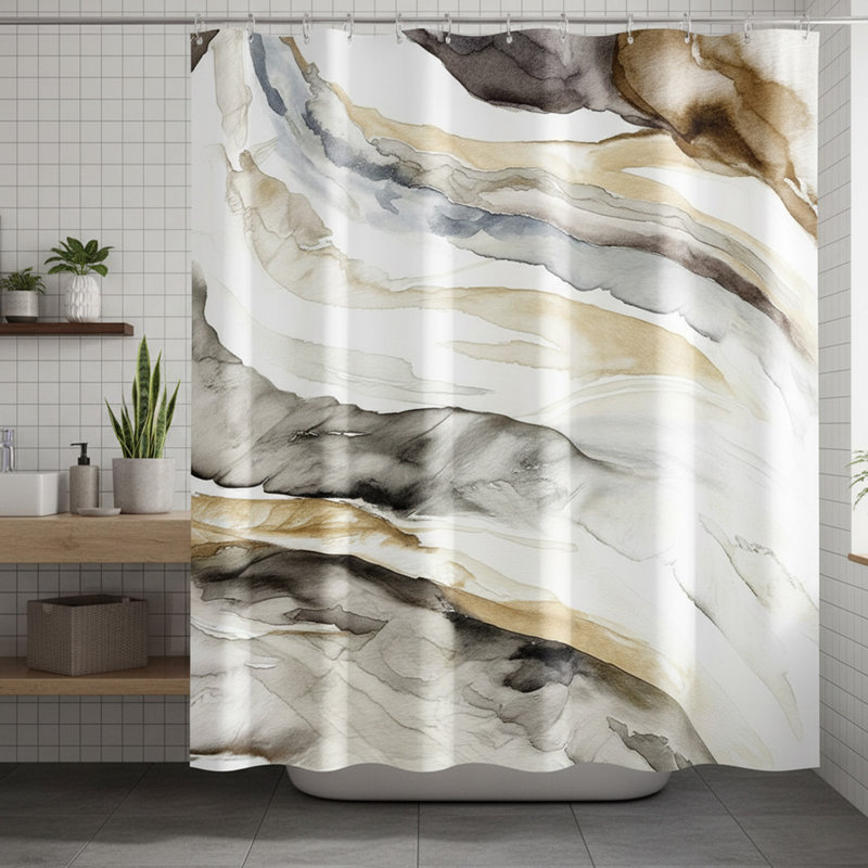 Ensemble de rideau de douche Modern