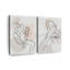 Portrait de femme, 2 lignes sur toile-102076741
