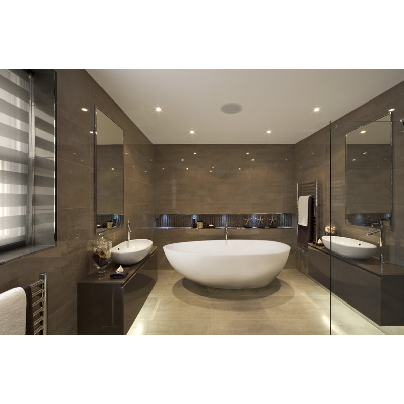 Irideon 71.25 " L x 38.5 " W Freestanding and Mounting / Installation Required Soaking Solid Surface Bathtub, Satin White