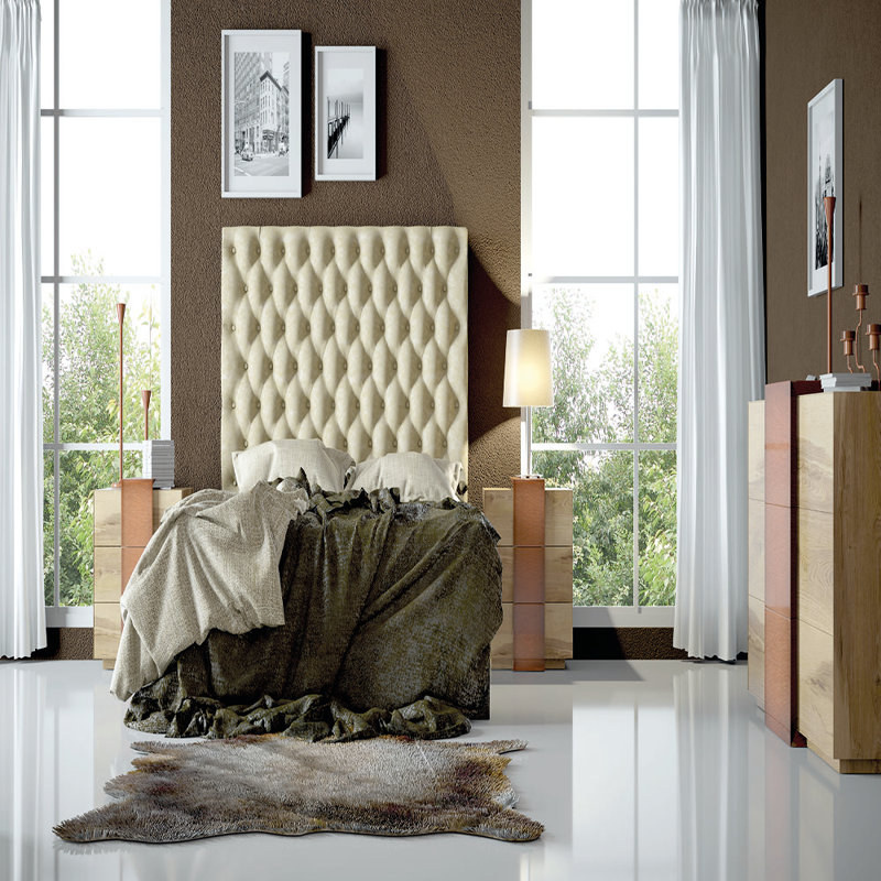 Rushmore 3 Piece Upholstered Velvet Bedroom Set