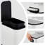 Poubelle de salle de bain avec couvercle à fermeture en douceur, petite poubelle de cuisine en acier inoxydable de 2 gallons avec seau intérieur amovible, blanc-123681565