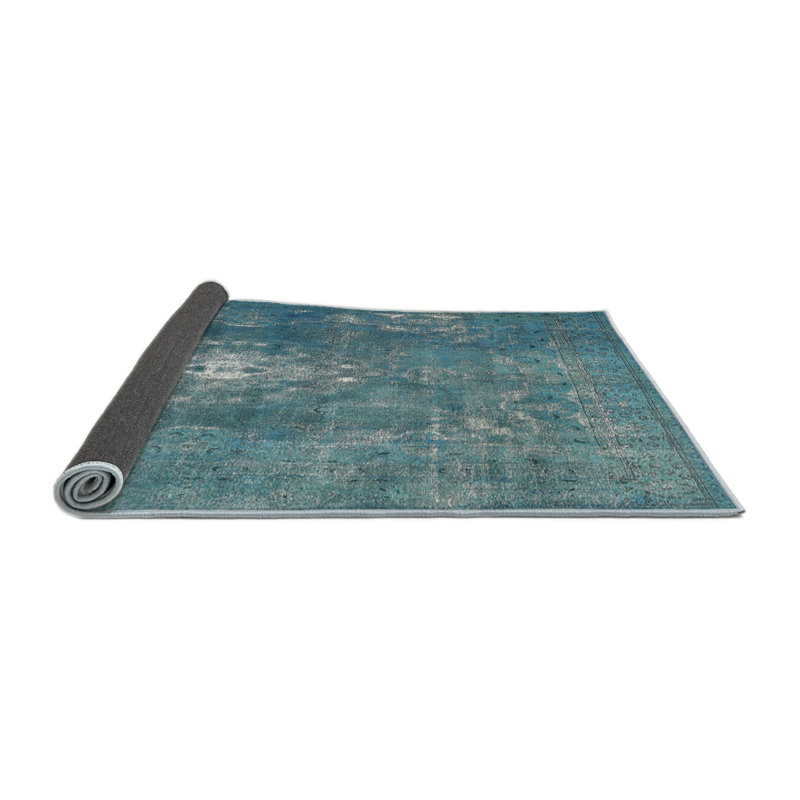 Tapis oriental bleu / gris, Rond 7 pi