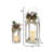 Illuminated Battery Operated Metal and Wood Church Scene Lantern