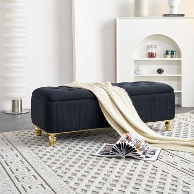 Upholstered Storage Bench by Rosdorf Park