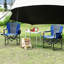 Fauteuil de direction de camping surdimensionné, chaise pliante portative pour adultes, chaise de camping d'extérieur robuste avec table d'appoint et poche