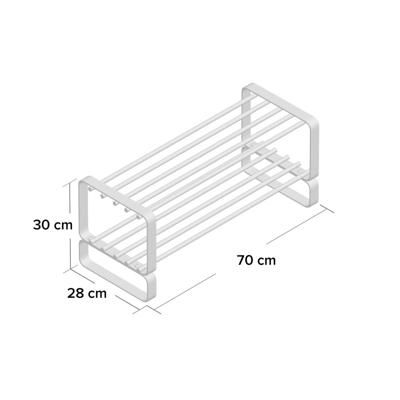 8 Pair Shoe Rack, Nickle
