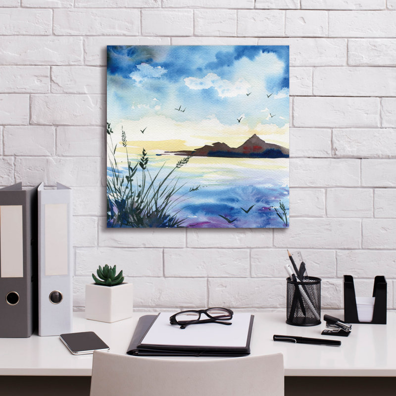 «Dusk» par Kristy, art mural sur toile, H 18 po x l 18 po x P 0,75 po