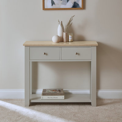 Kohen Solid Wood Top Console Table
