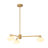 Priella Mid-century Brass Ellipse Glass Chandelier-1001720068-1001720071