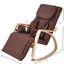 Fonction de massage complet - Pression d'air - Fauteuil à bascule confortable, fauteuil de détente avec coussin en coton brun