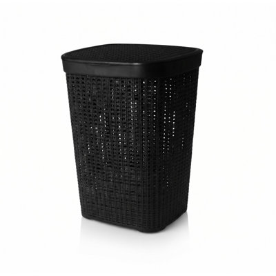 55L Cream Laundry Hamper – Space-Saving Tall Basket for Dorms, Bathrooms, and Closets. 22" x 17"