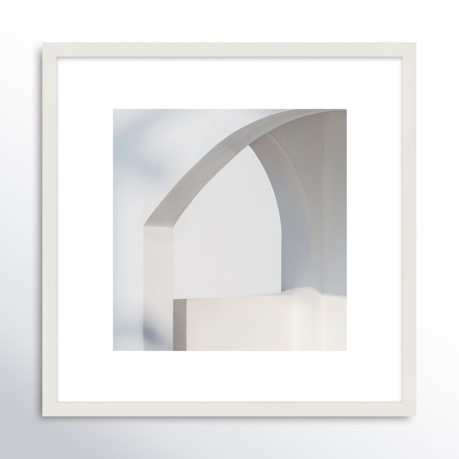 Lowell "White Fragments from Greece 2" Print, Black, 24" H x 24" W x 1.25" D