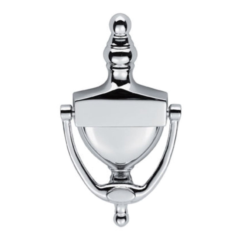 Liggett Victorian Urn Door Knocker, Polished Chrome, 15.25cm H x 15.25cm W x 7.7cm D