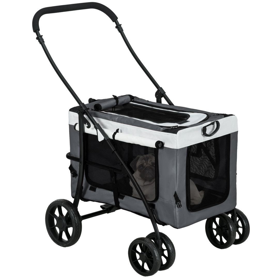 2 in 1 dog buggy dog trolley with removable basket
