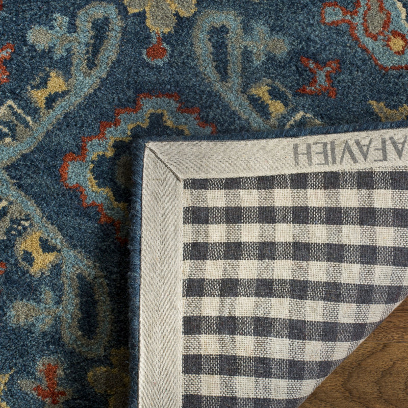 Tapis oriental en laine touffeté à la main Wahcheechee, Carré 6 pi