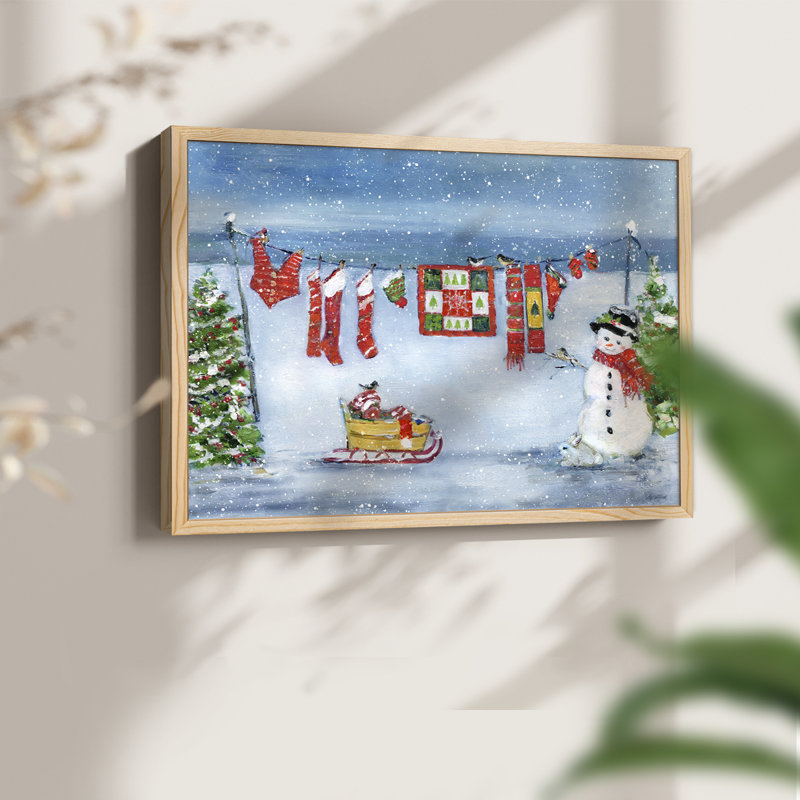 Holiday Holiday - Imprimé encadré - Restickable, H 8 po x l 10 po, Naturel