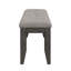 Banc de salle à manger rembourré en bois gris foncé