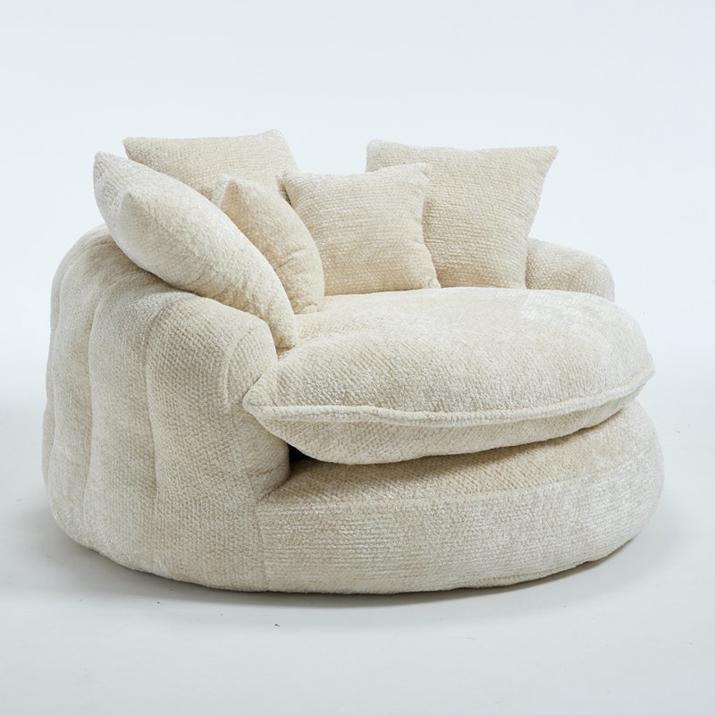 Canapé surdimensionné 55 po, Polyester beige
