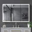 Armoire à pharmacie à DEL avec miroir, armoire de salle de bain avec miroir 48 * 32 pouces avec lumières, encastrée ou murale, 3 couleurs Temperaturesanti-Fog