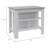3-Shelf Kitchen Island White And Light Grey, Three Storage Shelves-707638732