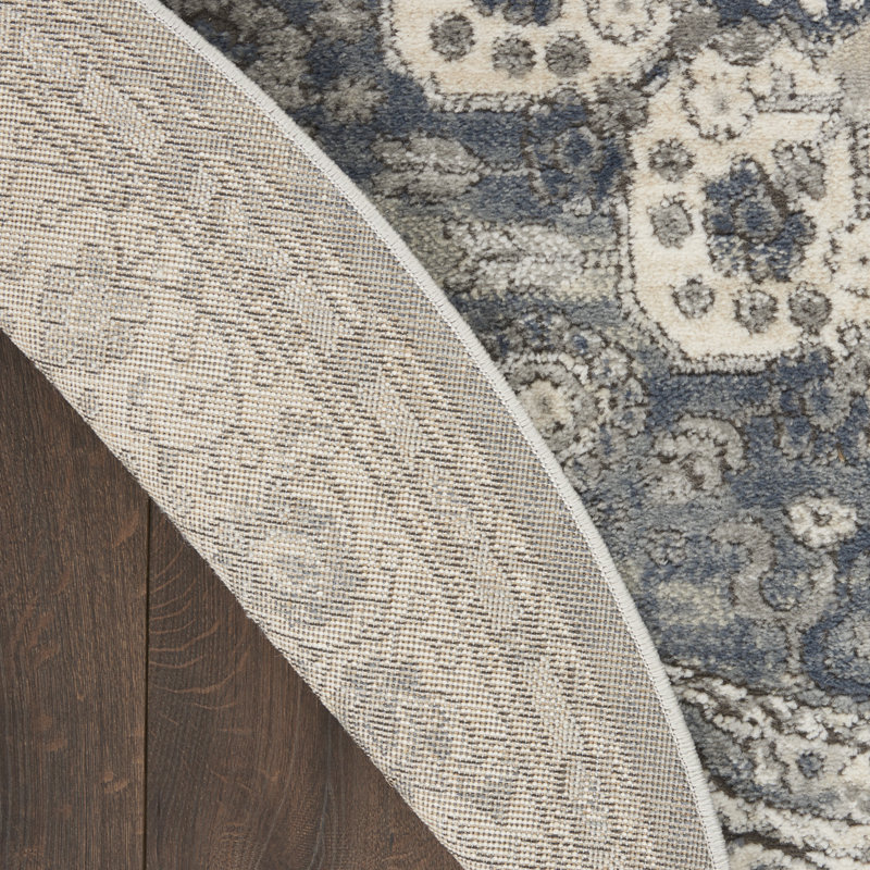 Tapis beige Freeda, Rond 7 pi 10 po