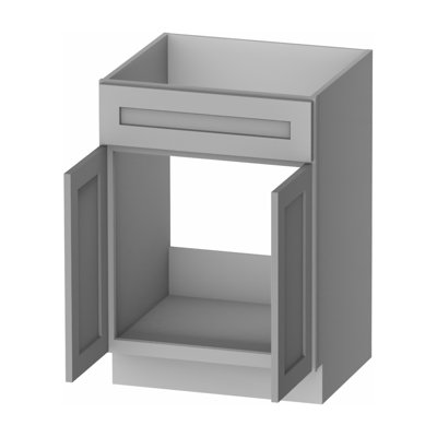 Kindwood Eco Shaker Ready-to-Assemble Single Bathroom Vanity Sink Base, 2 Door