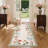 Farmhouse Floral Machine Washable Rug with Non Slip TPR Backing, Soft Non Shedding Scalloped Carpet, Low Pile Thin Floor Mats-1402354026