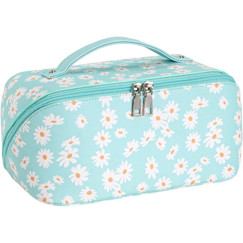 Trousse de voyage pour femme avec trousse de maquillage en polyuréthane