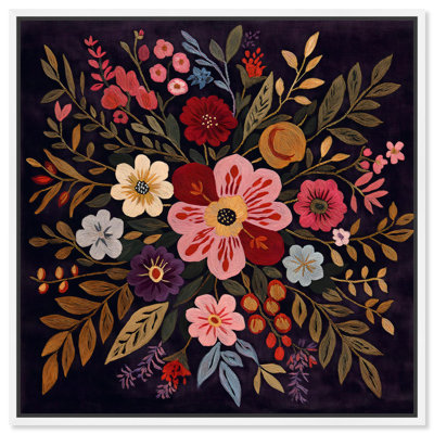 Burst of Blossom II Canvas Folk Art Prints by Art Remedy