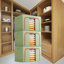 Ensemble de 3 bacs de rangement empilables de 100 L avec poignées et fermeture à glissière, structure métallique, boîte de rangement pliable avec couvercle pour linge de lit, couvertures et serviettes.-2060604892