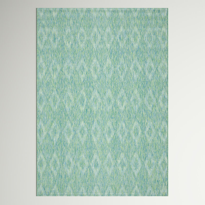 Tapis intérieur / extérieur vert Metcalfe, Rectangle 2 pi x 3 pi 7 po