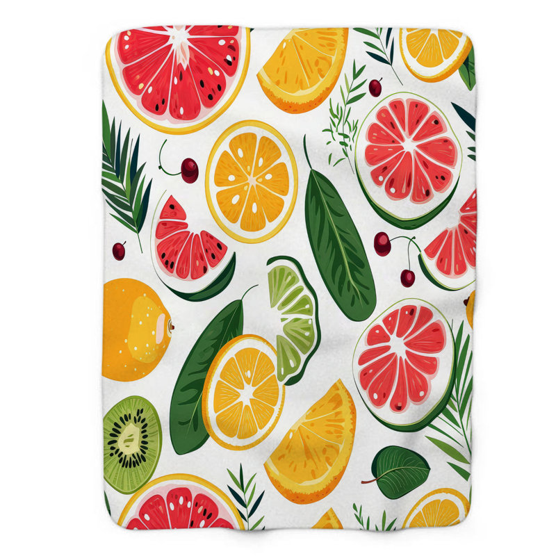 Jeté de soleil 1 pièce Sunshine Fruit Extravaganza, 60 po x 80 po