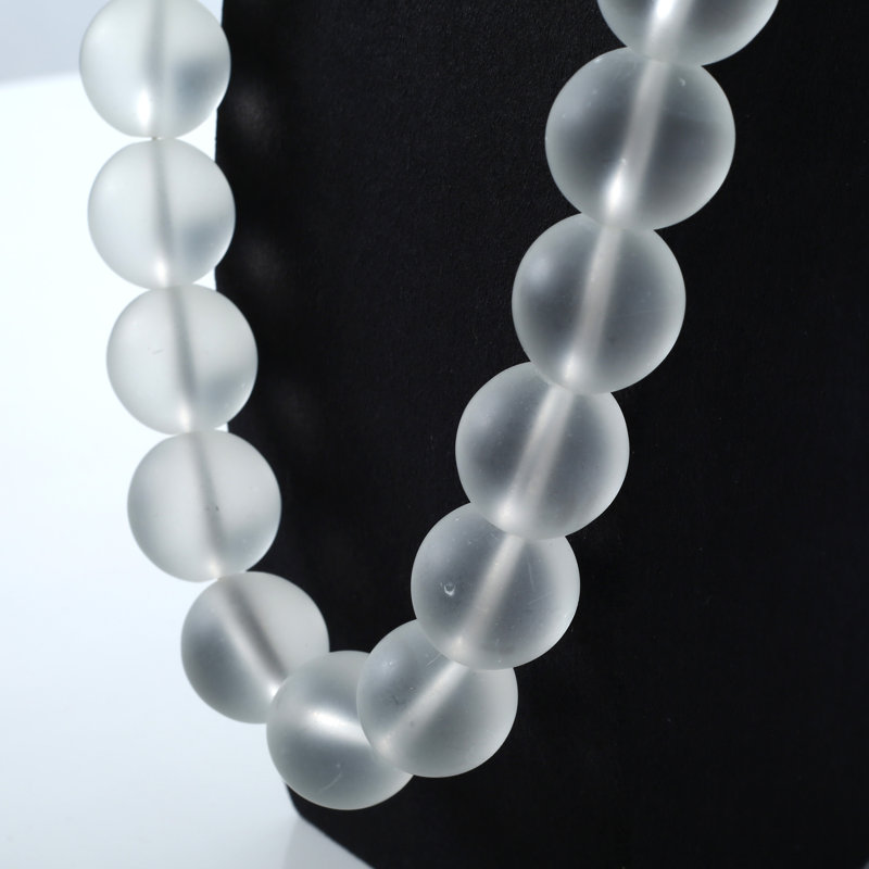 Approx. 21" Long Frosted Glass Beads