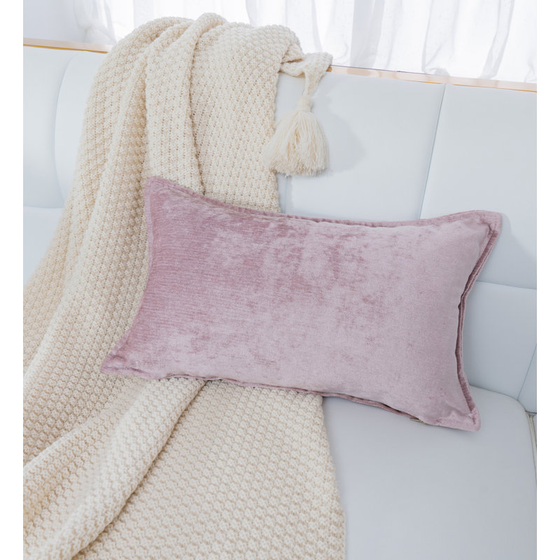 Nicole Chenille Reversible Throw Pillow, Lilac