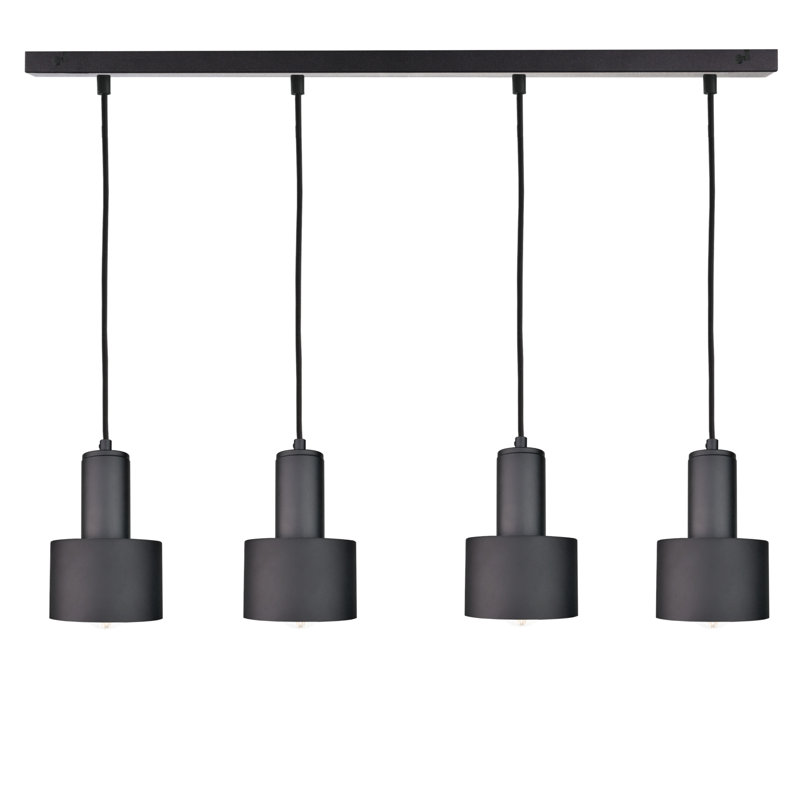 4 - Light Kitchen Island Pendant, Black
