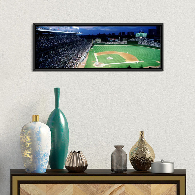 «Illinois, Chicago, Cubs, Baseball», reproduction de photo sur toile, H 12 po x l 36 po x 1,5 po, Toile tendue