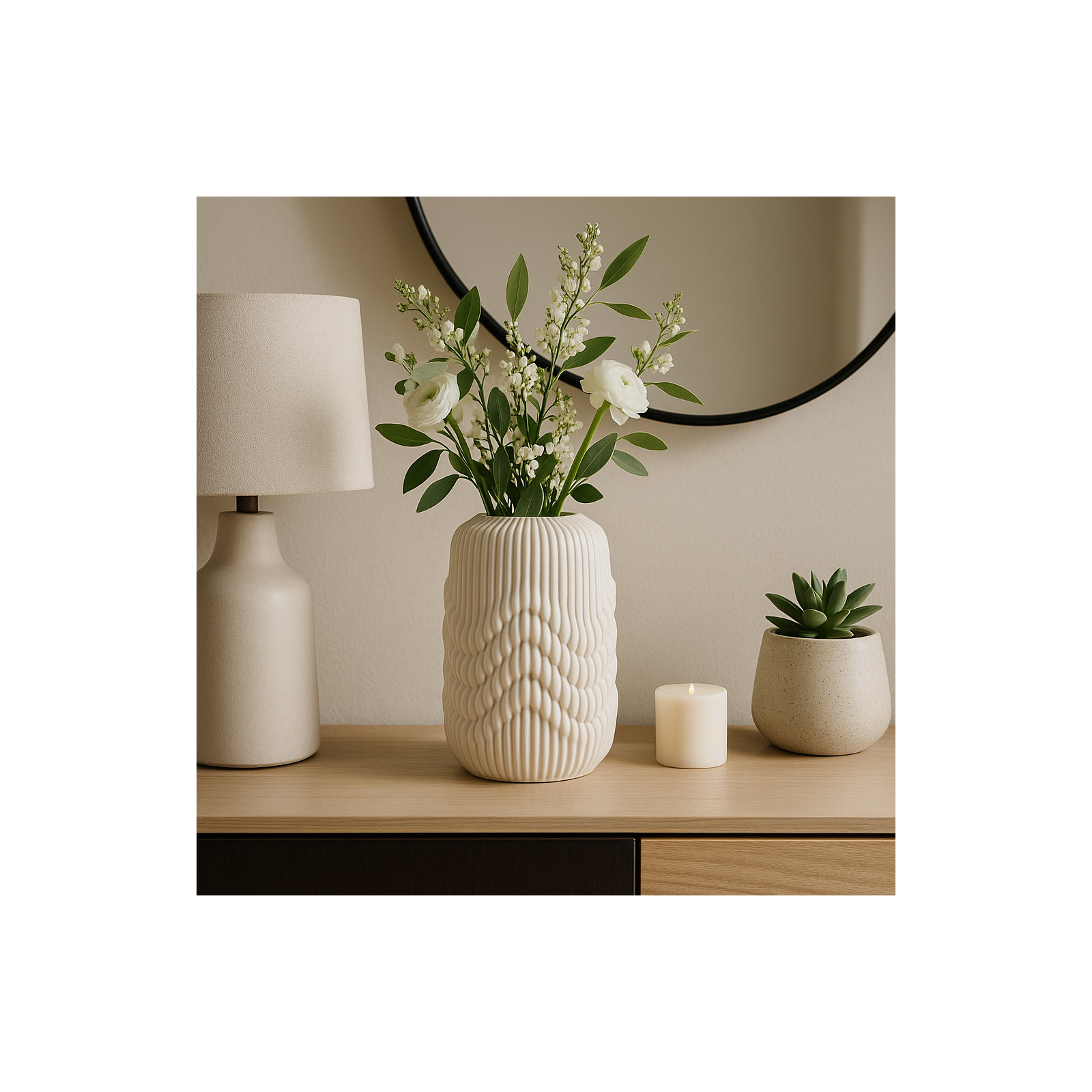 Alaina Handmade Table Vase, 14" H x 9" W x 9" D