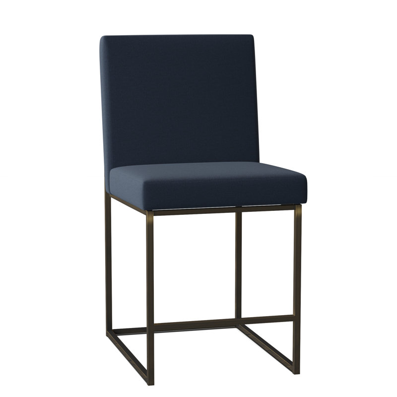 Tabouret de comptoir 26 po Ian, 100 % polyester indigo 8789