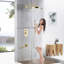 Luxury 3-function Shower System Set - Solid Brass Control Valve, 10" Overhead Shower, 3-spray Handheld, With Bathtub Spout-117392999