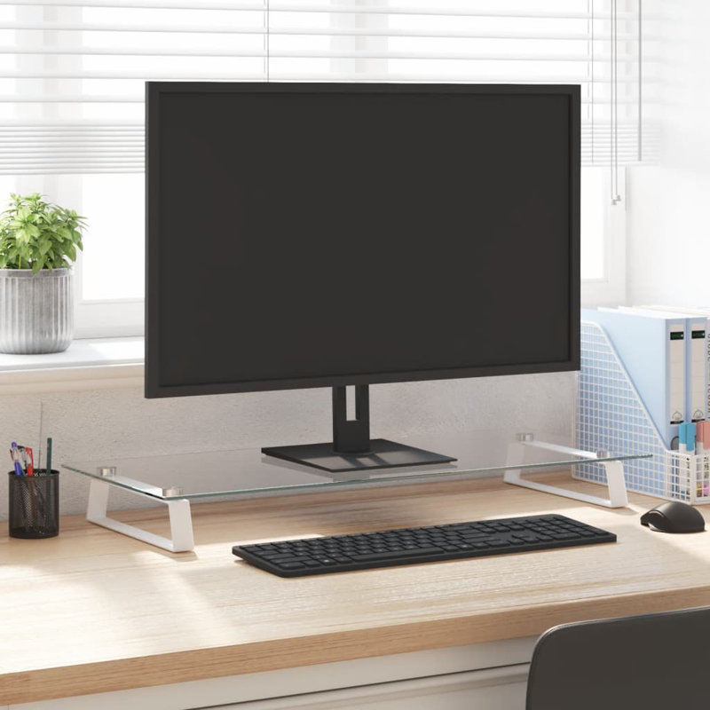 Langmesser Monitor Stand, White