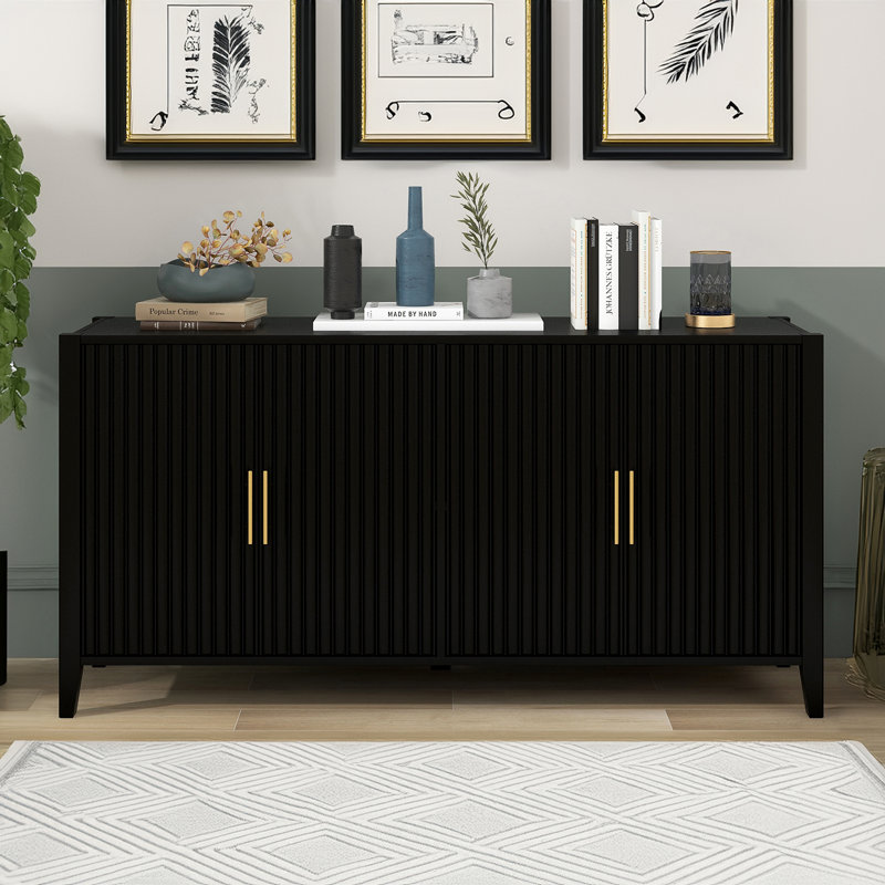 Kiriakos Accent Storage Cabinet Sideboard Wooden Cabinet with Metal Handles Entryway Cabinet, 31.9" H x 63.1" W x 17.7" D