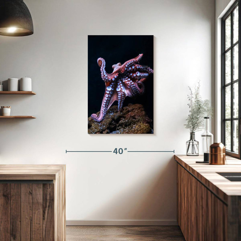 Brampt Dancing Purple Octopus, 36" H x 24" W