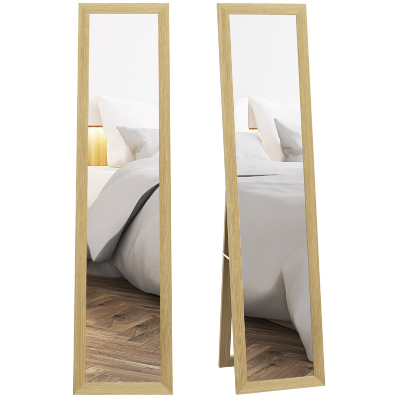 Mahalet Rectangle Floor Mirror, Gold