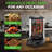 Nutrichef Vertical Rotating Shawarma Oven - Rotisserie, Shawarma, & Kebab Machine - Stain-Resistant, Energy-Efficient - Heat-Resistant Door - Includes Kebab Rack With 7 Skewers - Stainless Steel