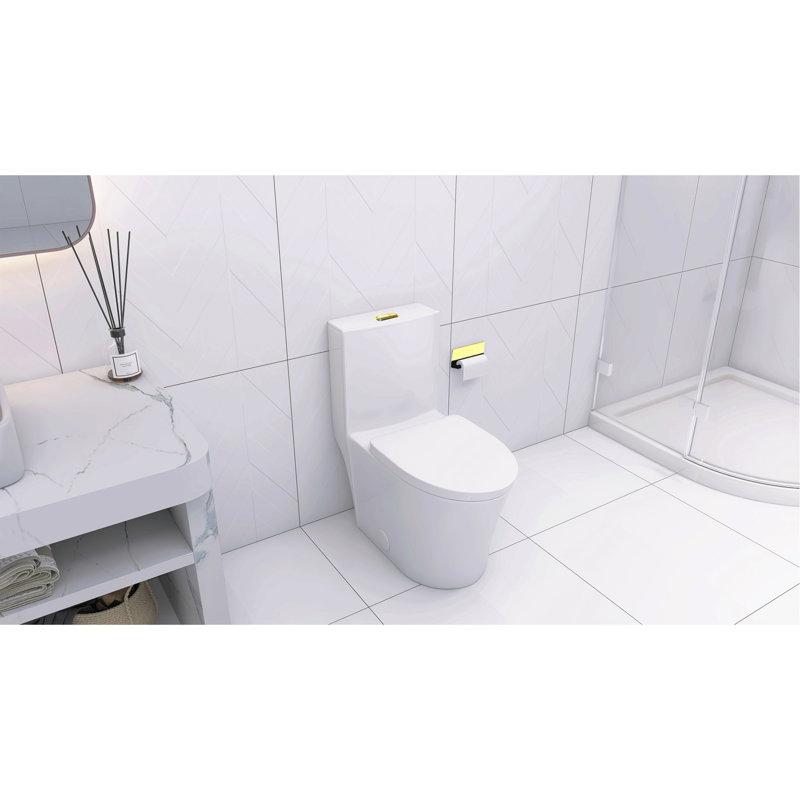 Toilette allongée une pièce - blanc