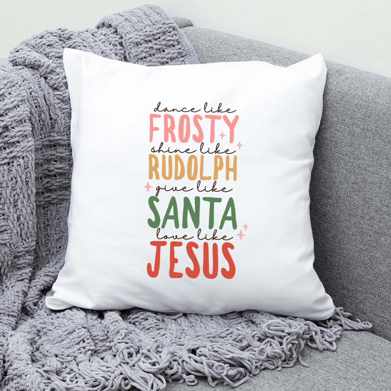 Christmas-01_4 Reversible Throw Pillow, 14" x 14"