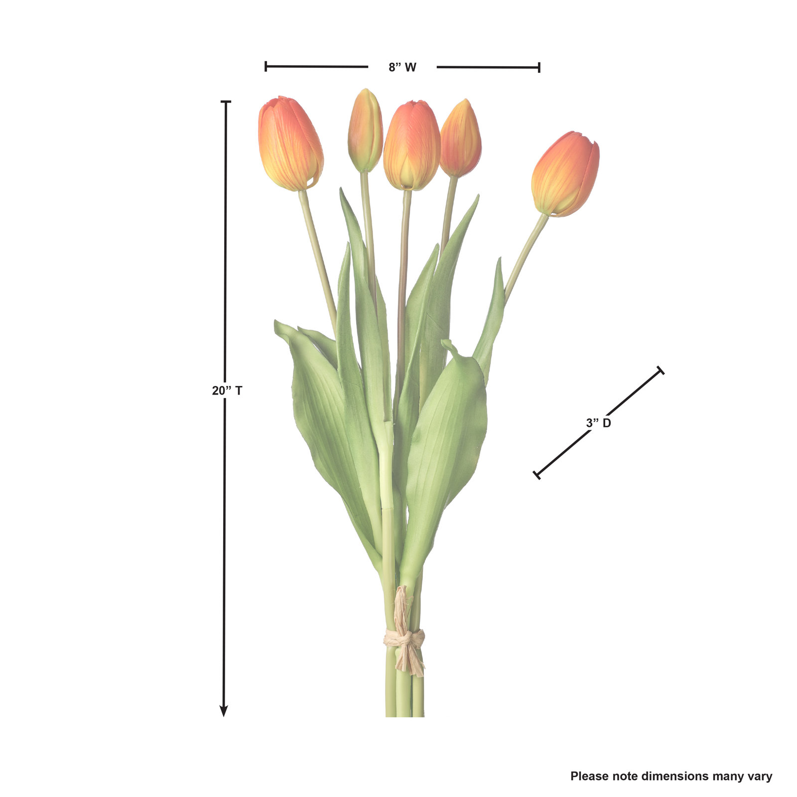 Tulip Floral Stems, Orange