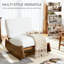 Chaise berçante rembourrée en bois massif-344054402