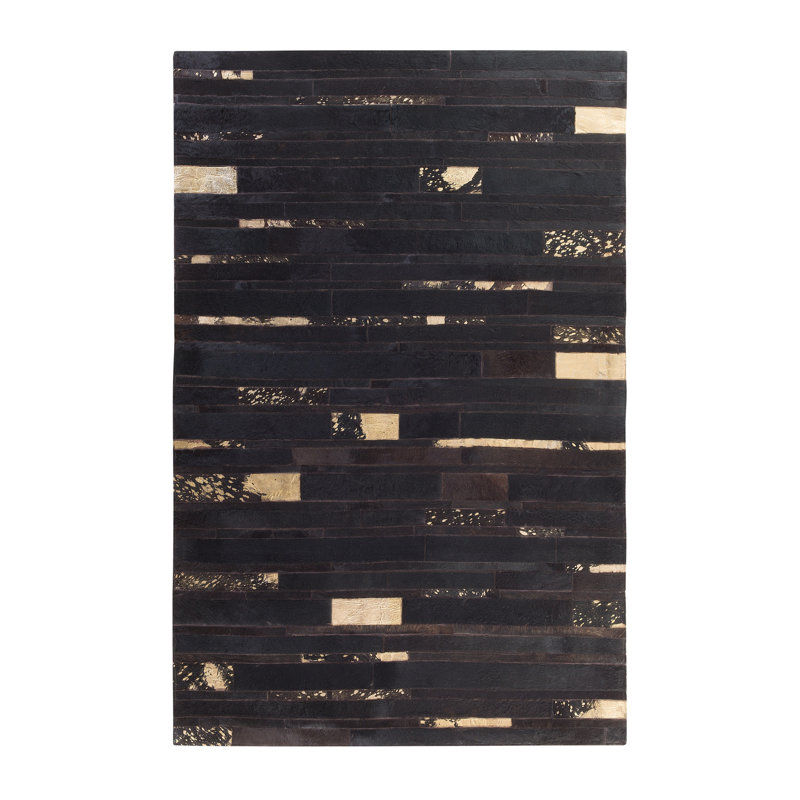 Patchwork Leather Area Rug, Rectangle 140 x 200cm