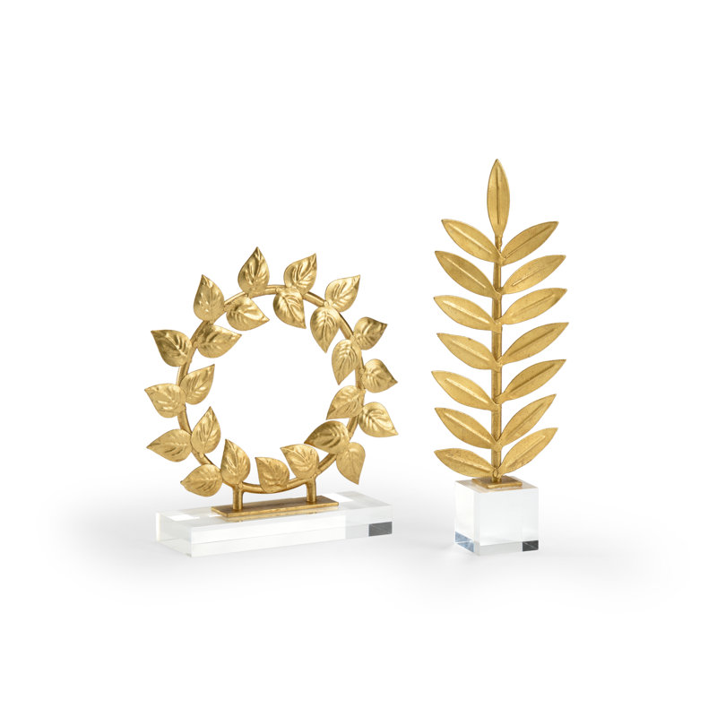 2 Piece Leaf Artifacts Sculpture Set